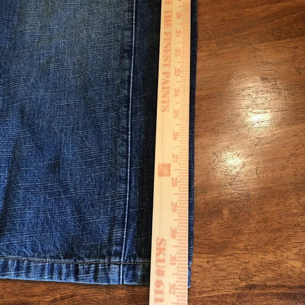 Vtg Phat Farm Jeans Men 40x33 Y2K Baggy Skater Hip Hop Blue Denim Hong Kong